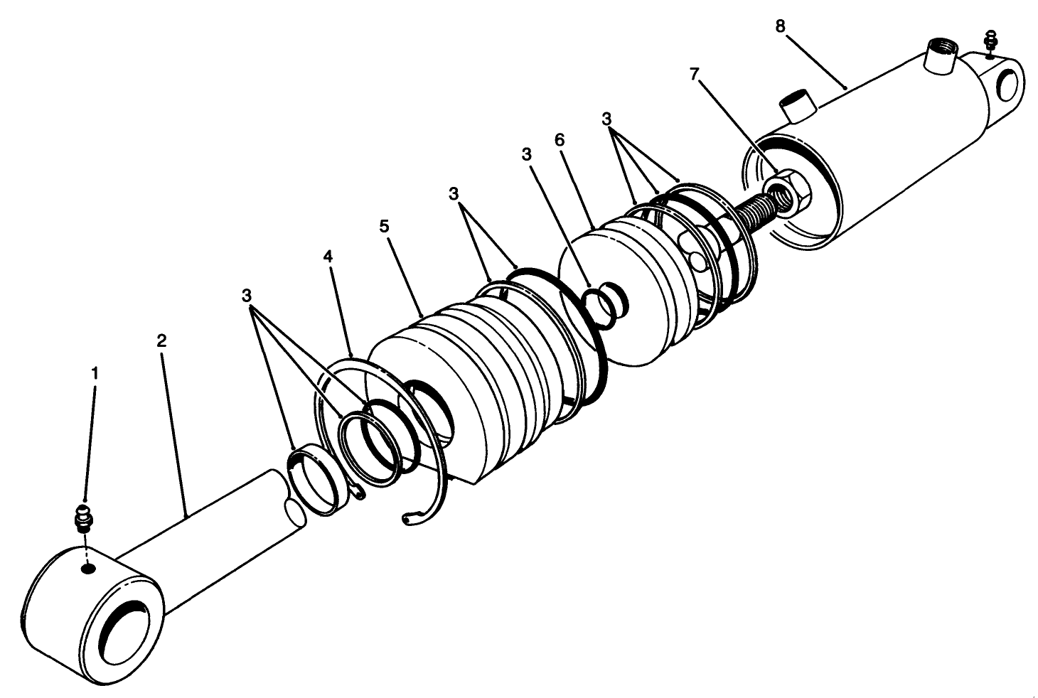 Hydraulic Lift Cylinder Assembly No. 62-4250 (2-1/2