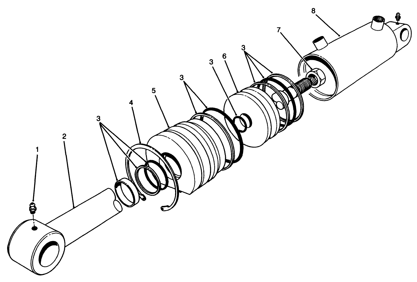 Hydraulic Lift Cylinder Assembly No. 66-1250 (3