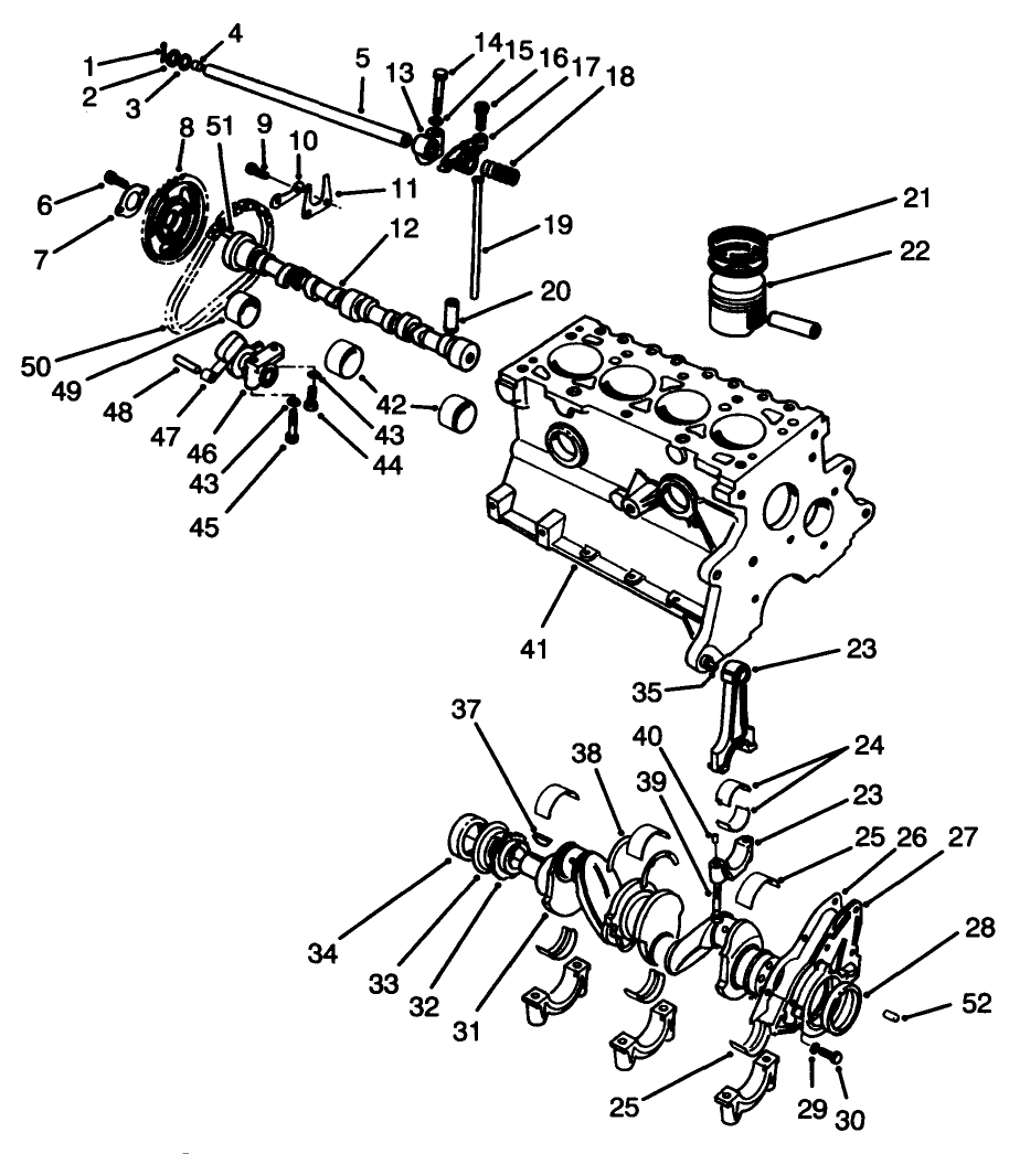 Crankshaft & Camshaft Assembly (continued)