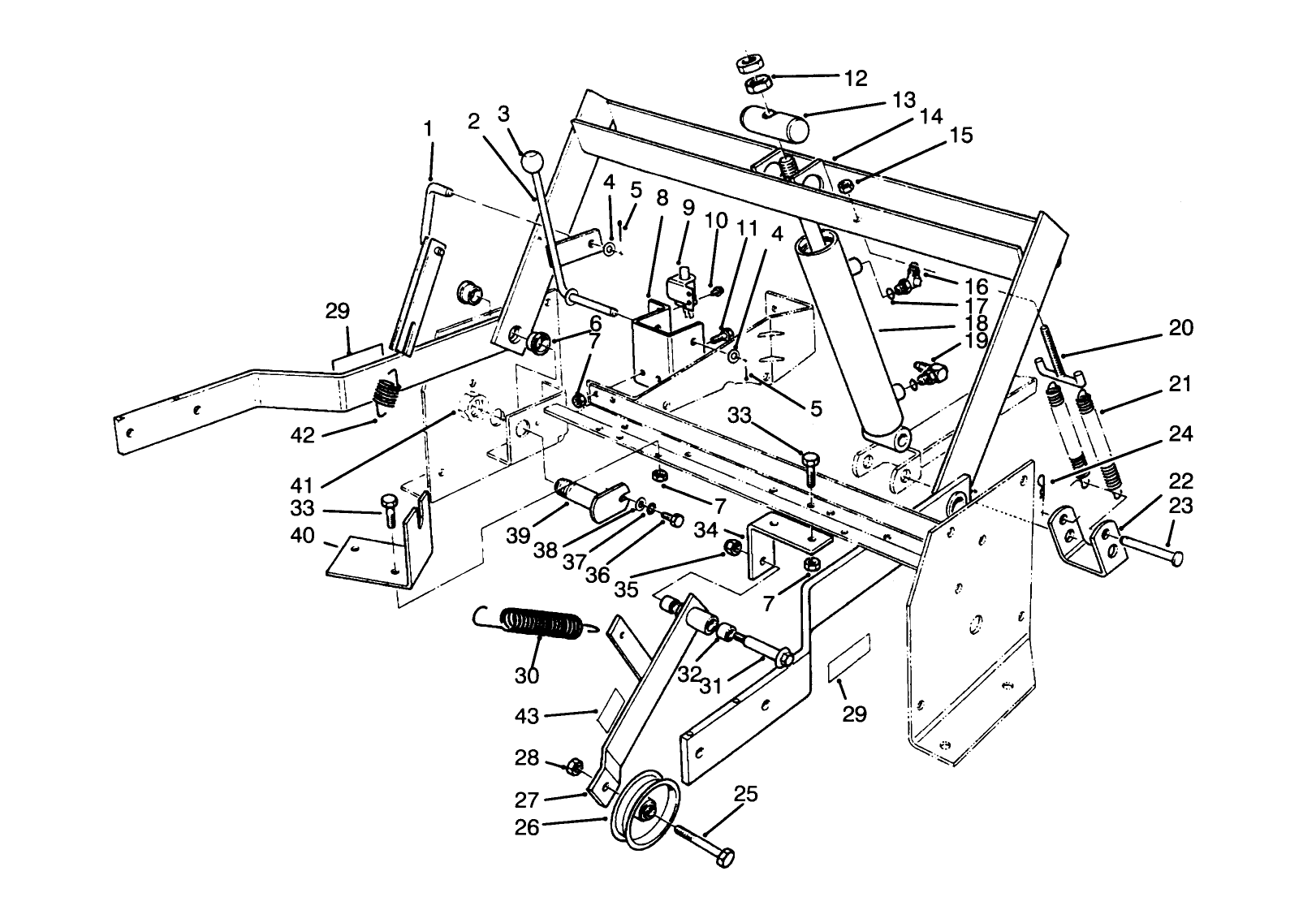 Parking Brake & Lift Frame Assembly