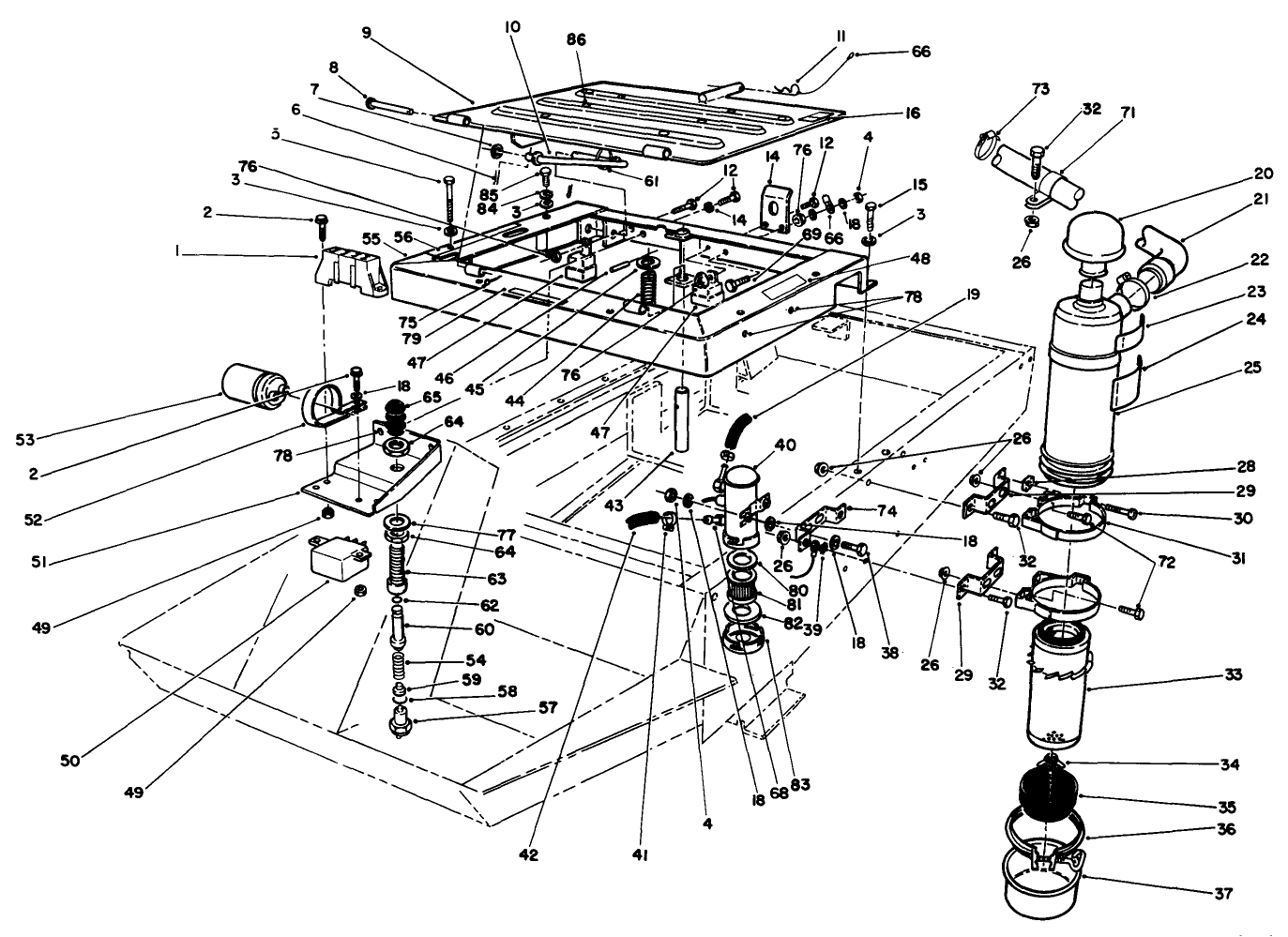 Seat Frame & Air Cleaner Assembly