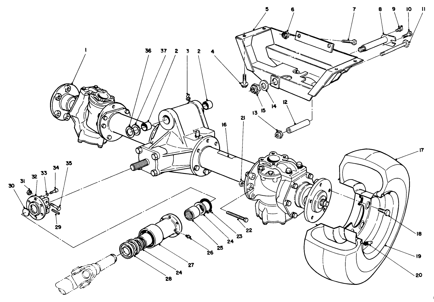 Rear Axle Installation Assembly