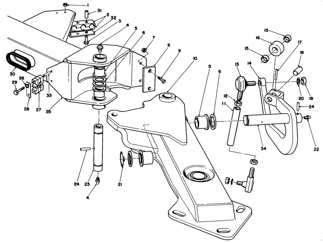 Wing Deck Lift Arm Assembly