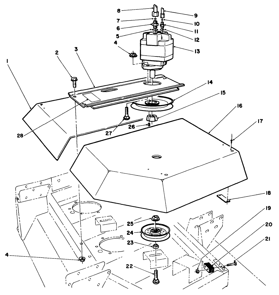 Wing Deck Model No. 30591 L.h. & 30593 R.h. Drive Assembly