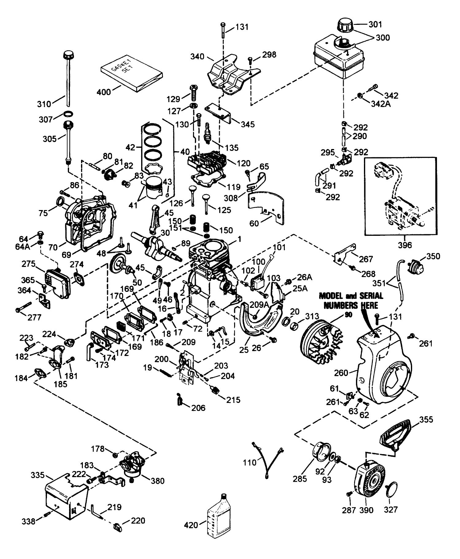 Engine Tecumseh Model Hssk50-67259m