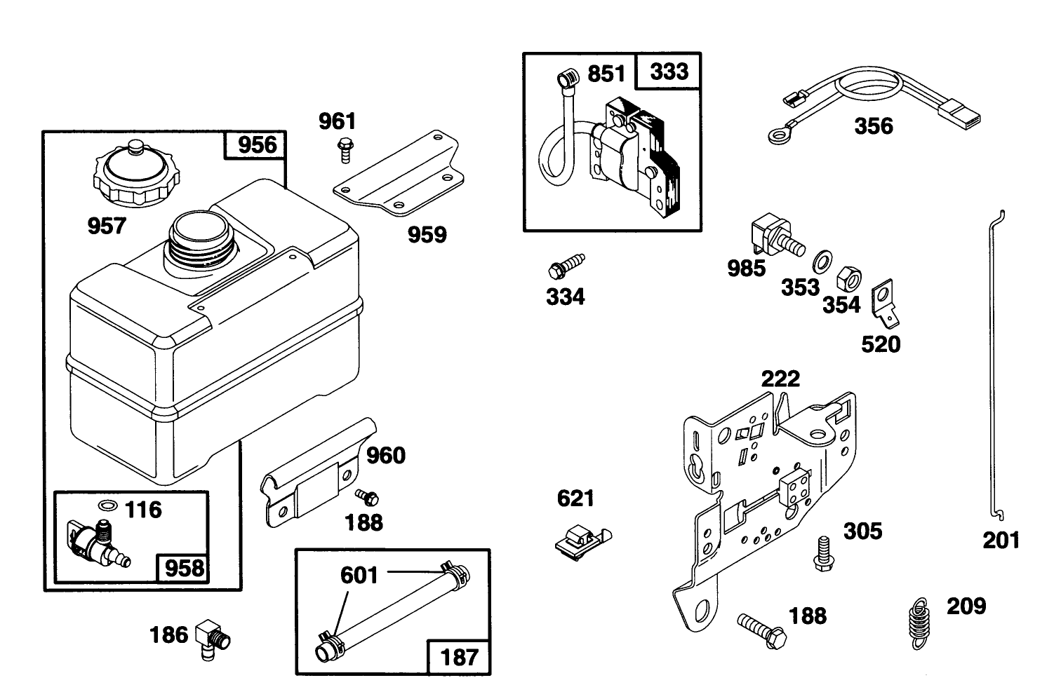 Engine Briggs & Stratton Model 190406-6142-01