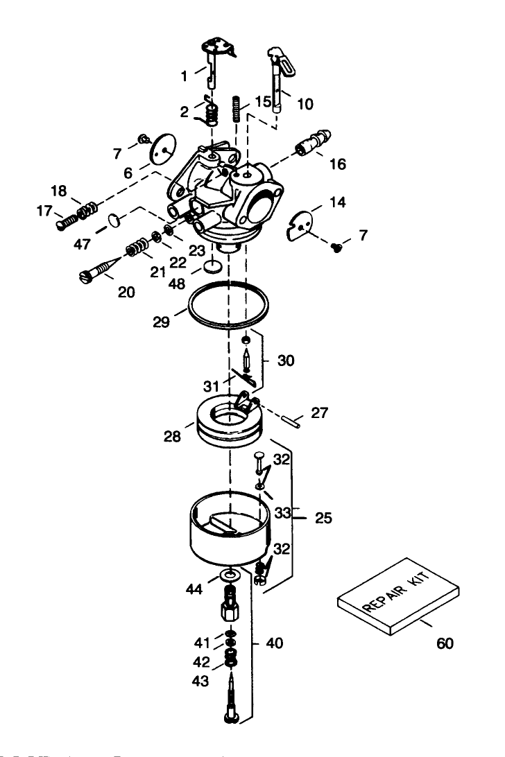 Carburetor Tecumseh No. 632334a