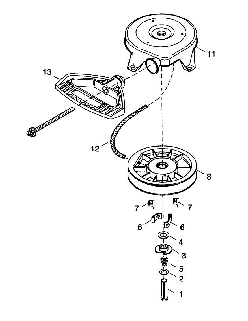 Rewind Starter Tecumseh No. 590672