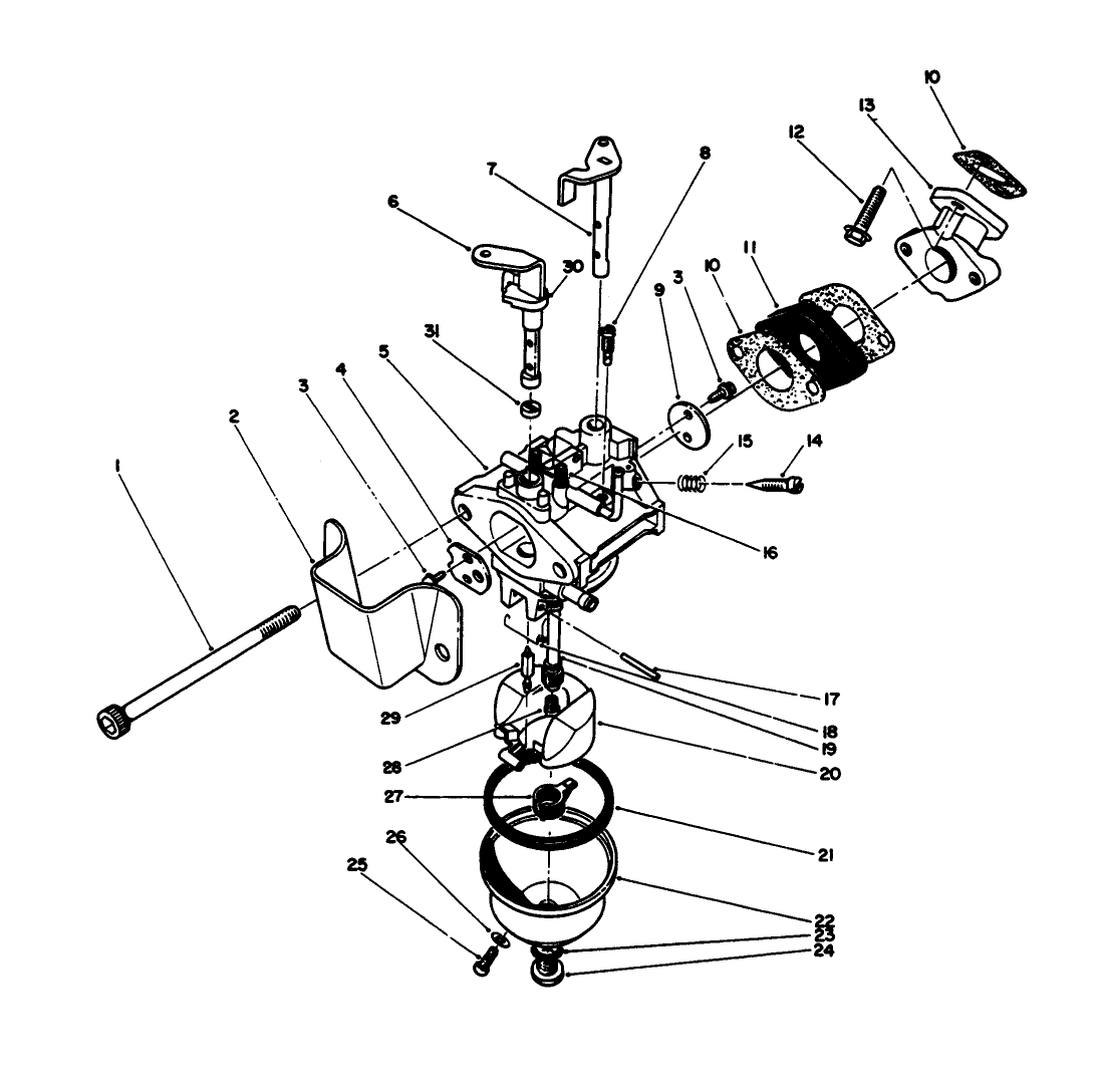 Carburetor Assembly (engine Model 47pp3-5)