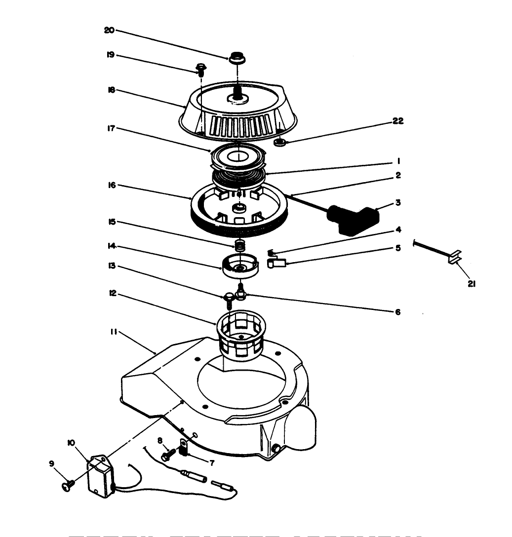 Recoil Starter Assembly (engine Model 47pp3-5)