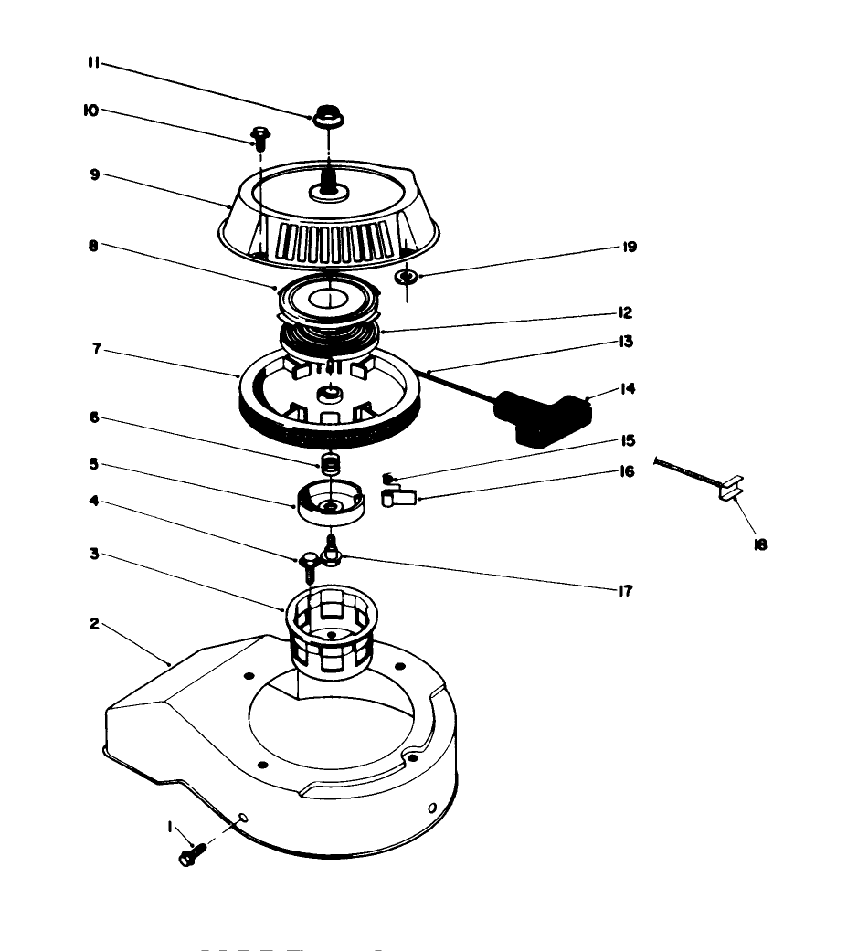 Recoil Starter Assembly Model No. 47pp3-4