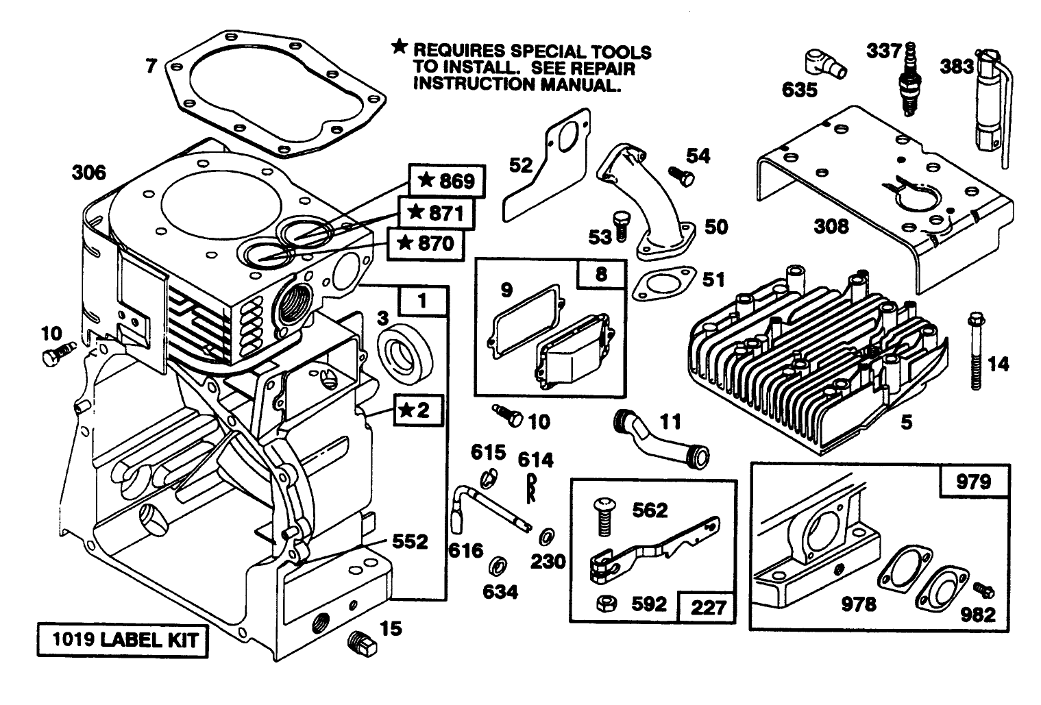 Engine Briggs & Stratton Models 252416-0756-01 & 252416-0757-01