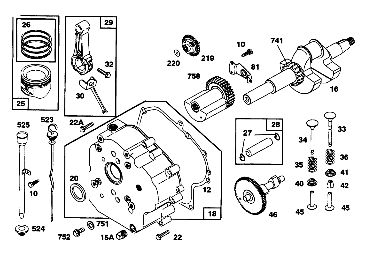 Engine Briggs & Stratton Models 252416-0756-01 & 252416-0757-01