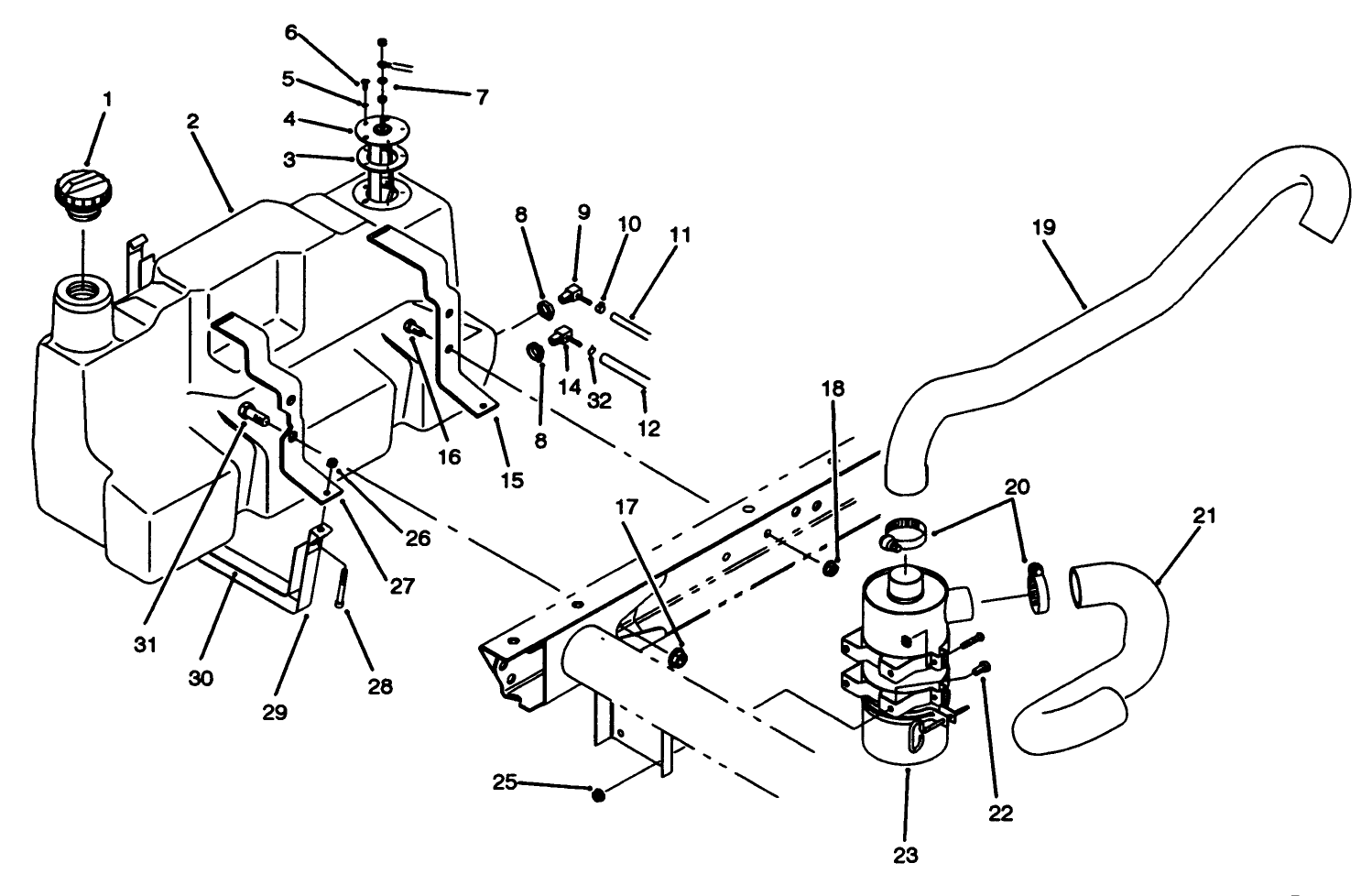 Fuel Tank & Air Cleaner Assembly