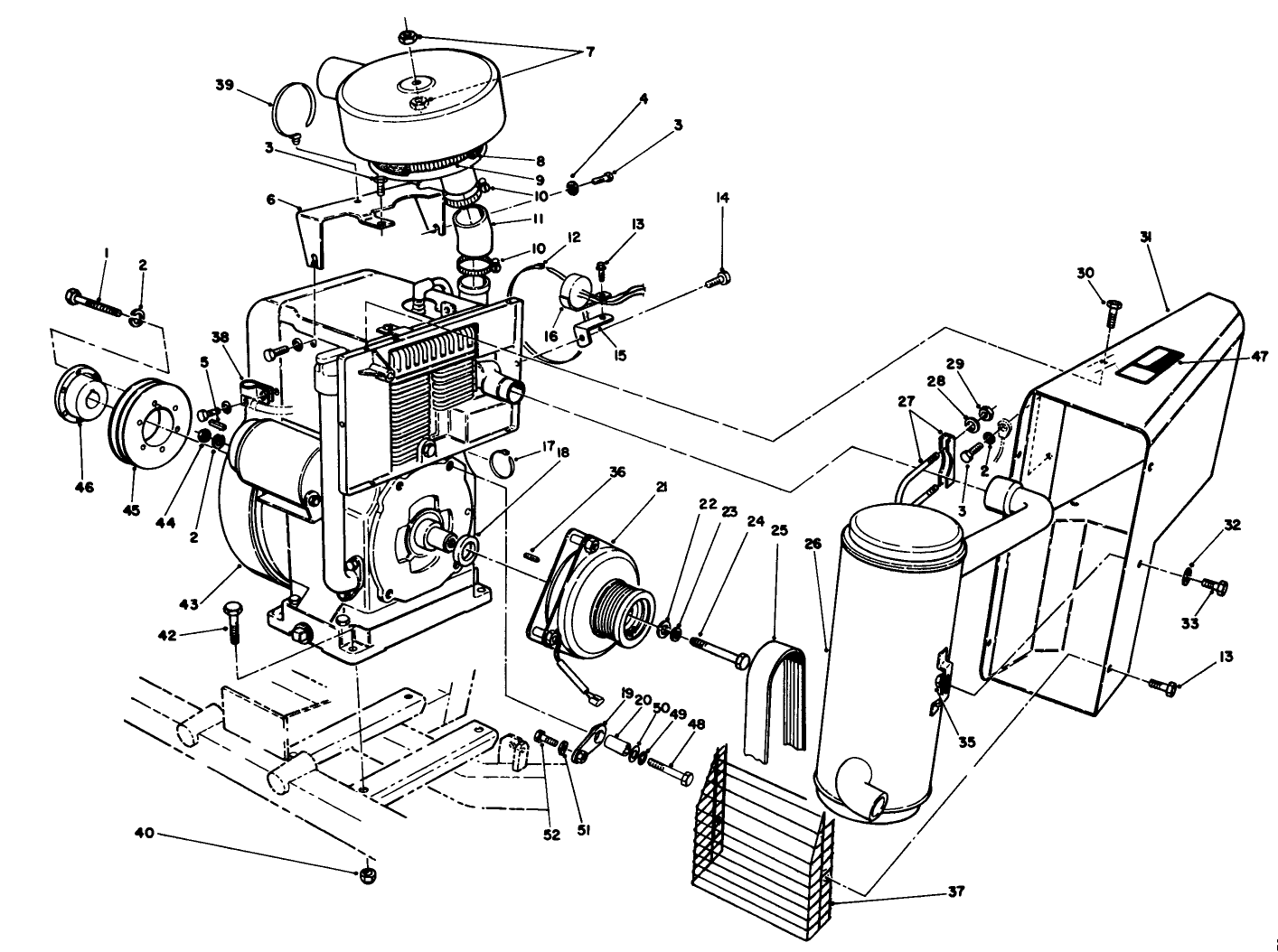 Engine & Clutch Assembly