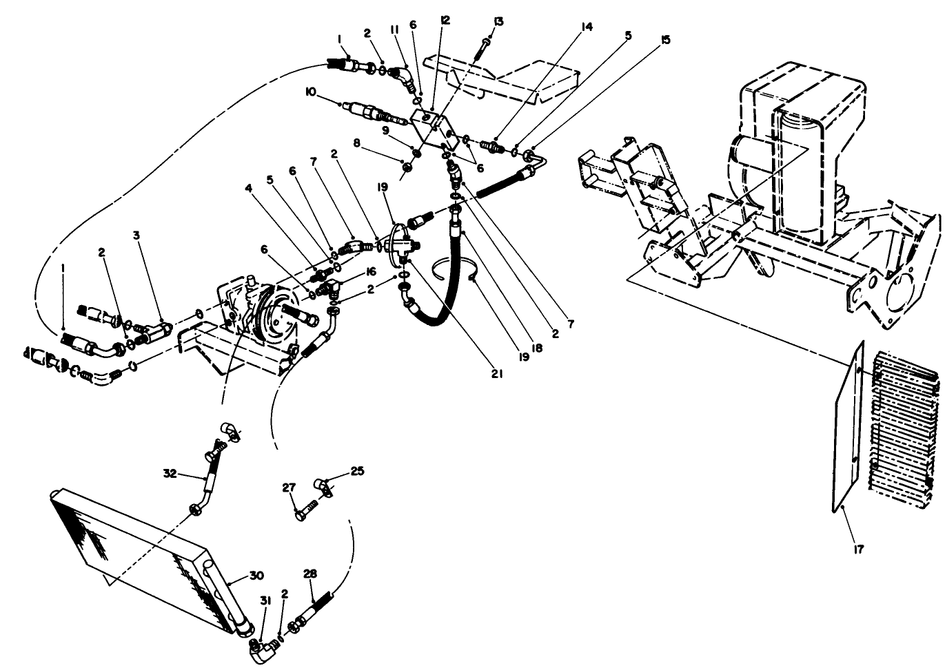 Hydraulic Oil Cooler Assembly