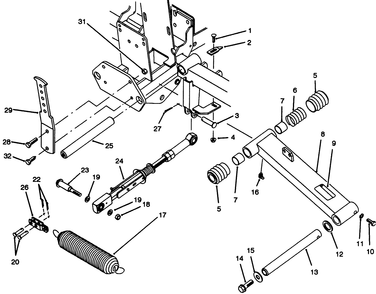 Front Cutting Unit Lift Arm Assembly