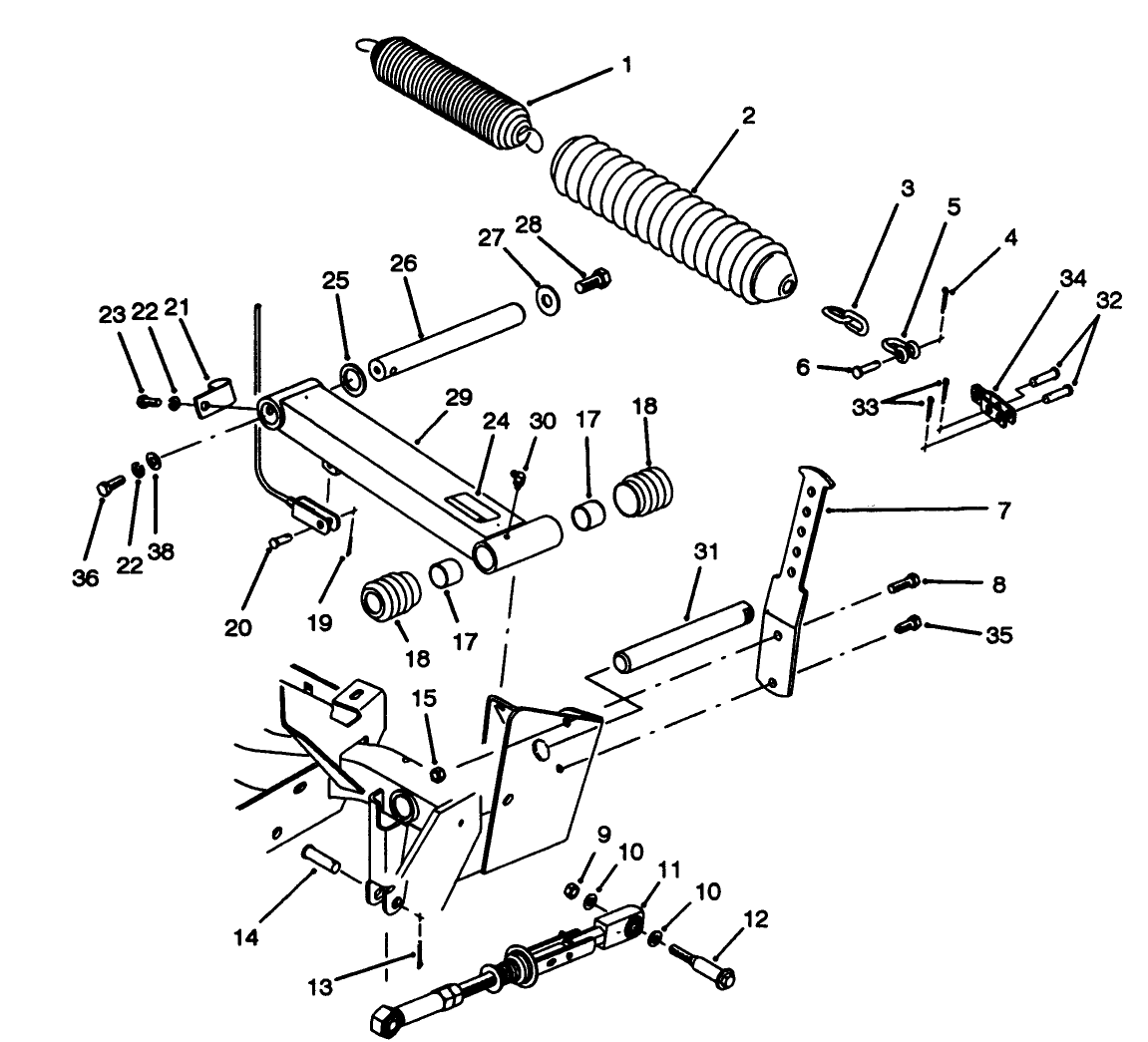 Rear Cutting Unit Lift Arm Assembly