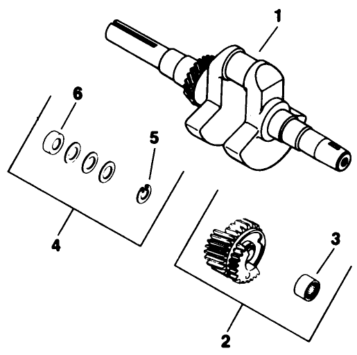 Crankshaft-Engine Kohler Model No. M16qs Spec No. 711563
