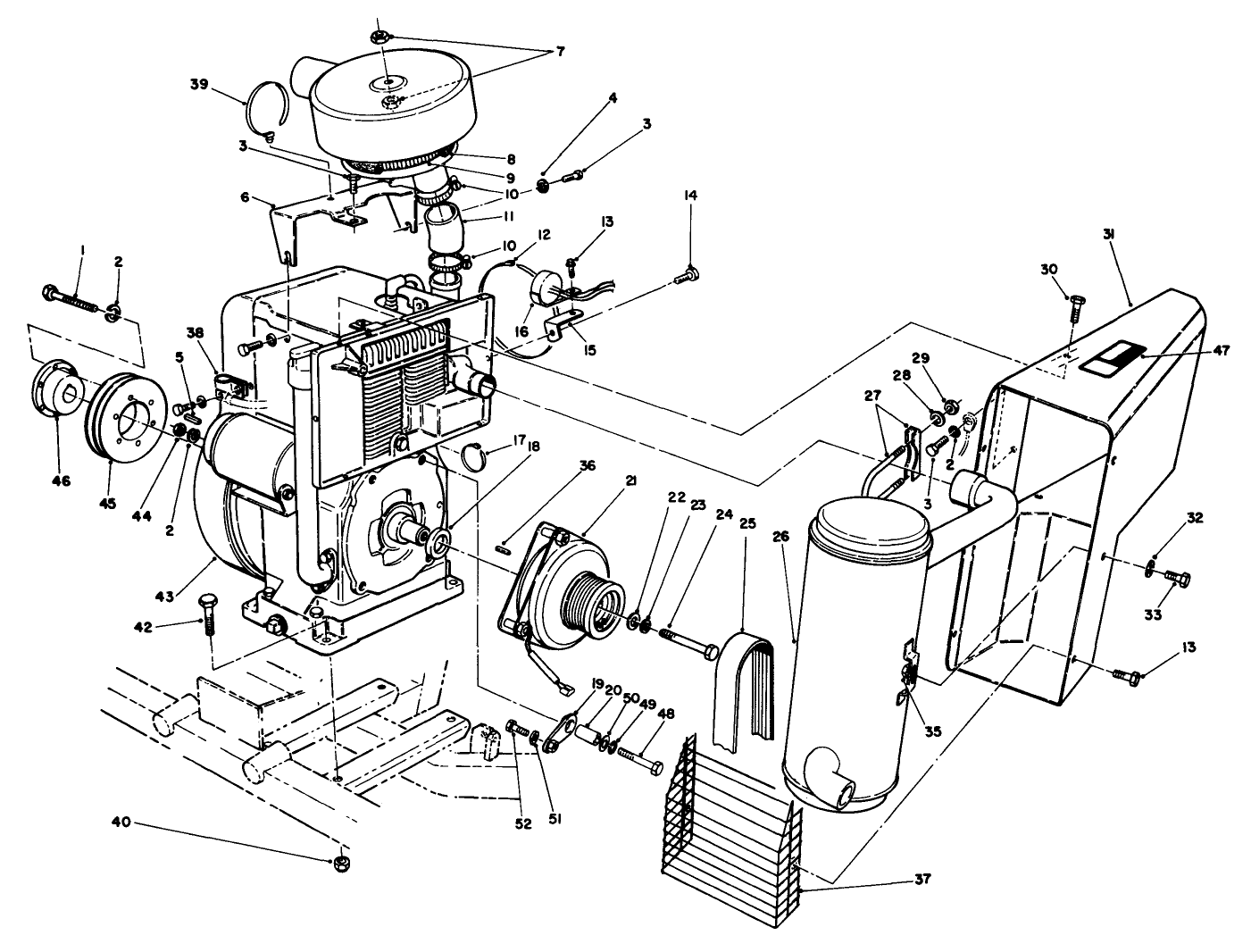 Engine & Clutch Assembly