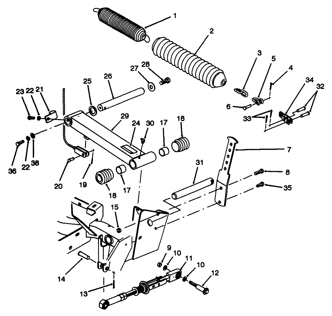 Rear Cutting Unit Lift Arm Assembly
