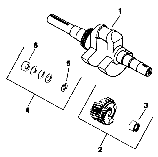 Crankshaft-Engine Kohler Model No. M16qs Spec No. 711563