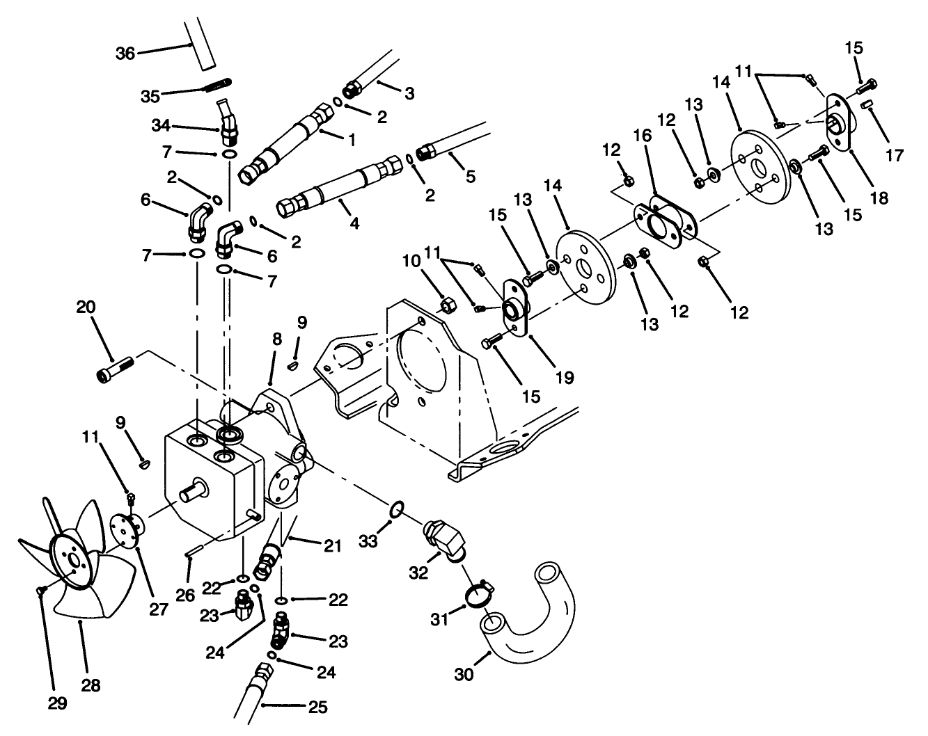 Hydraulic Pump Installation Assembly