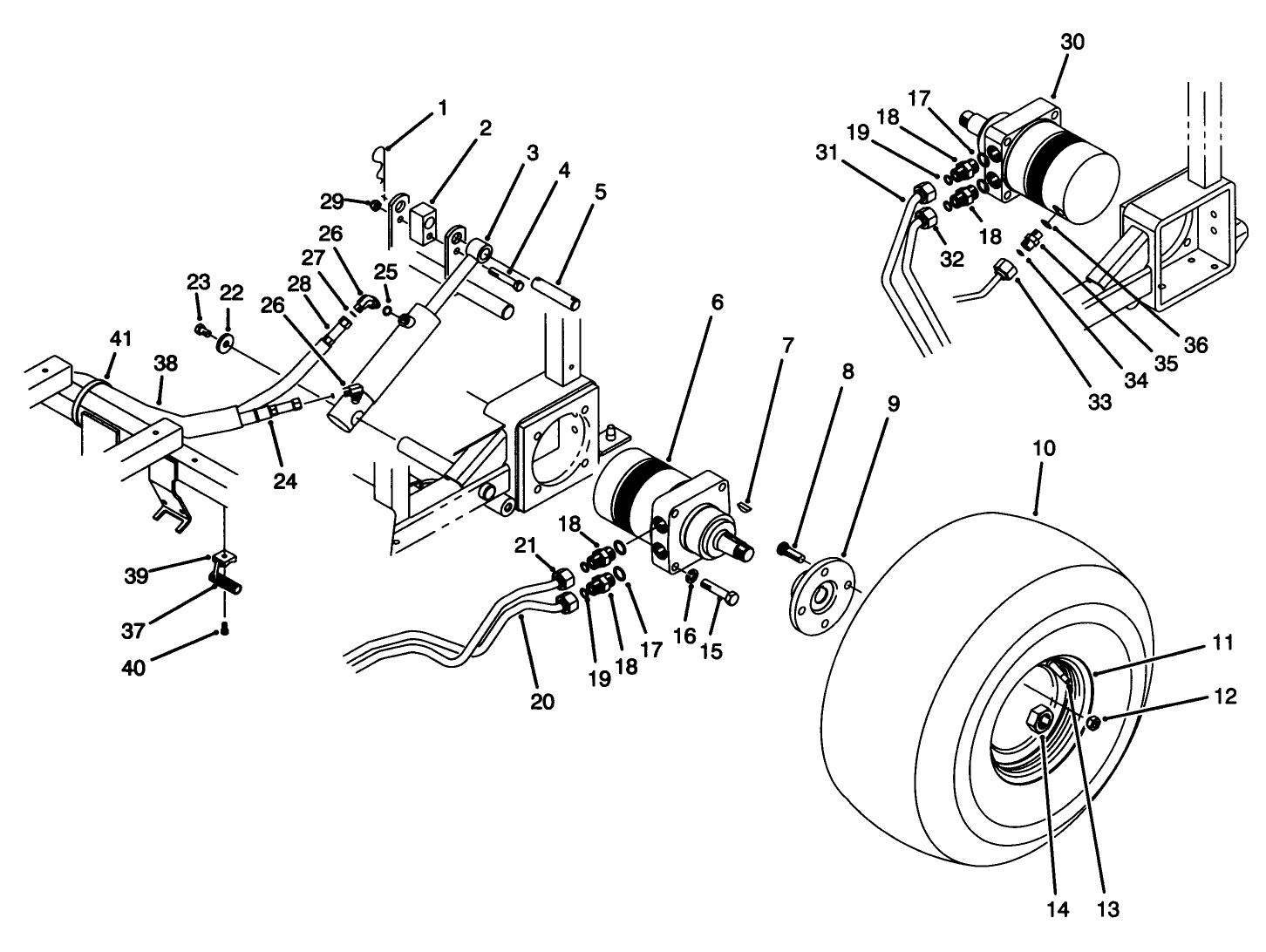 Rear Wheel & Lift Assembly