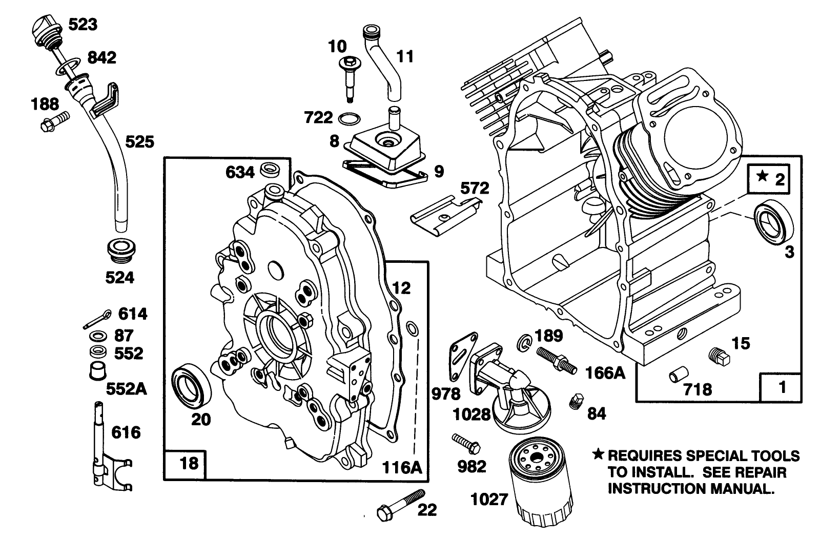 Engine Briggs & Stratton Model 303447-0480-01