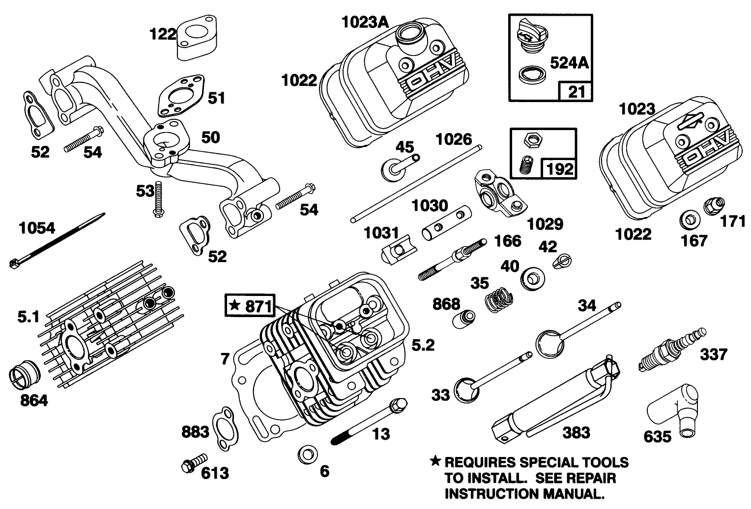 Engine Briggs & Stratton Model 303447-0480-01