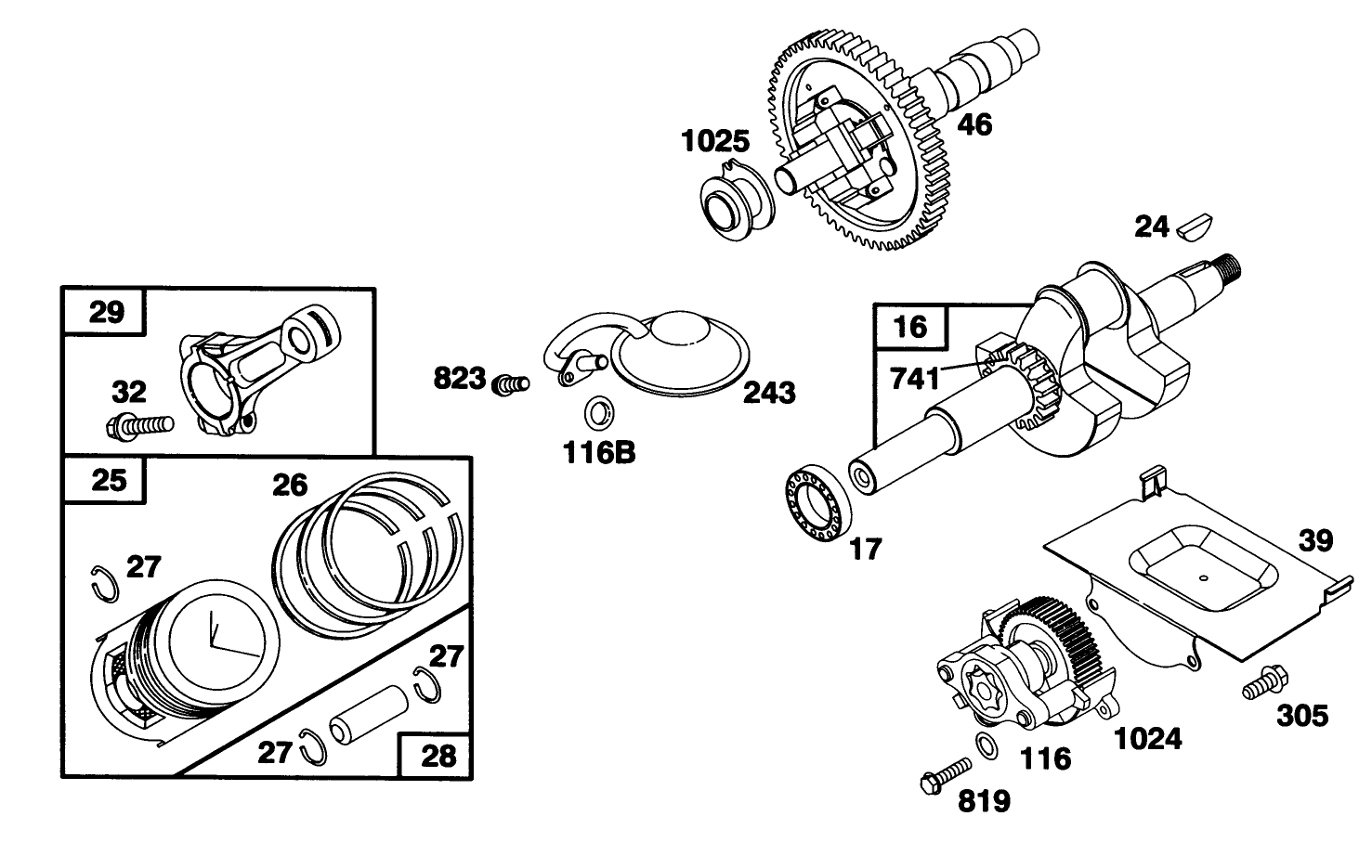 Engine Briggs & Stratton Model 303447-0480-01