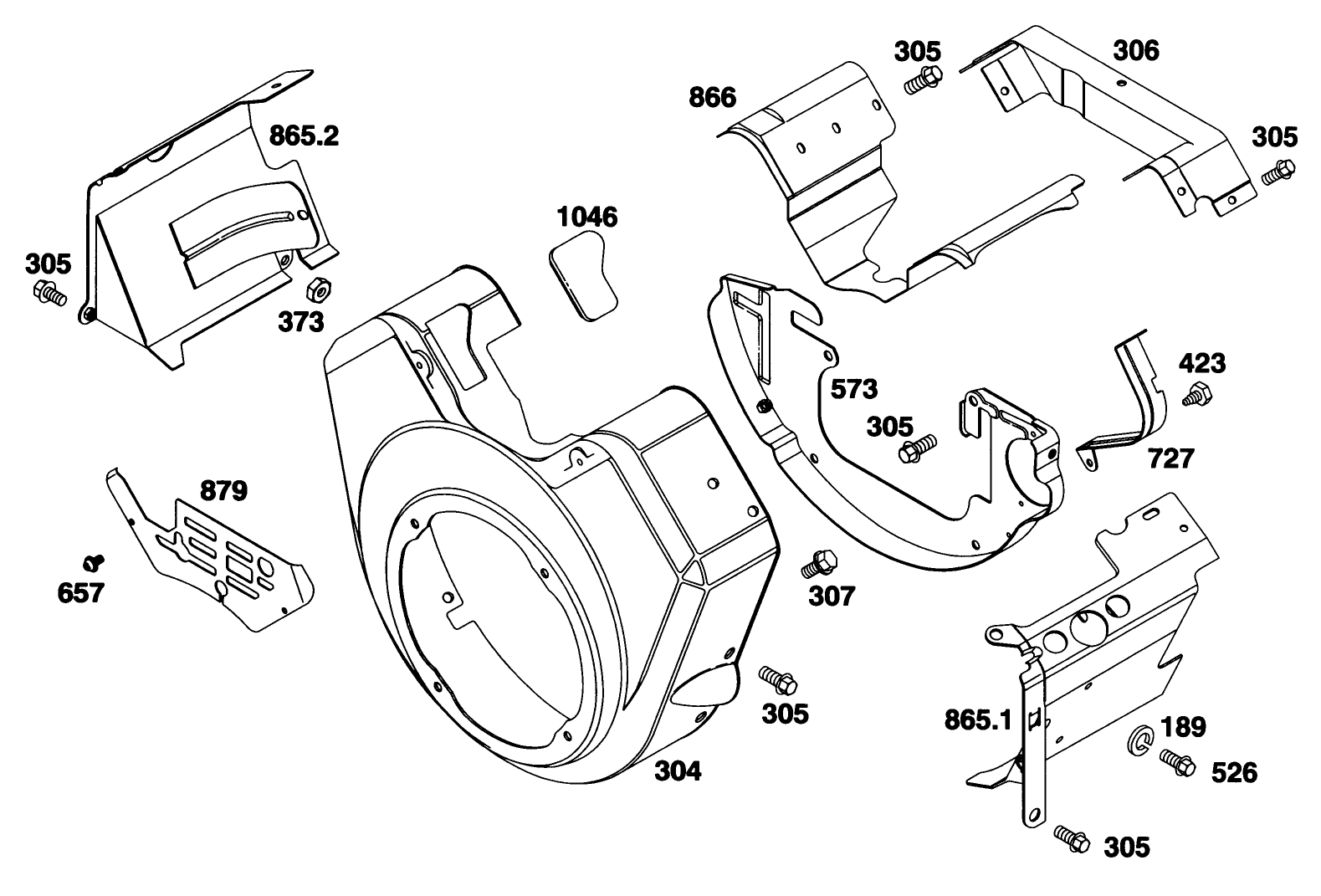 Engine Briggs & Stratton Model 303447-0480-01