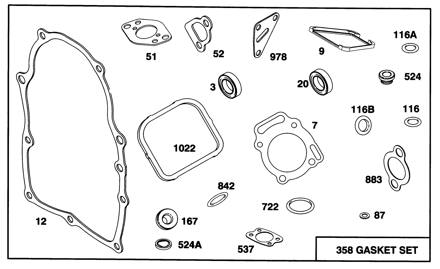 Engine Briggs & Stratton Model 303447-0480-01