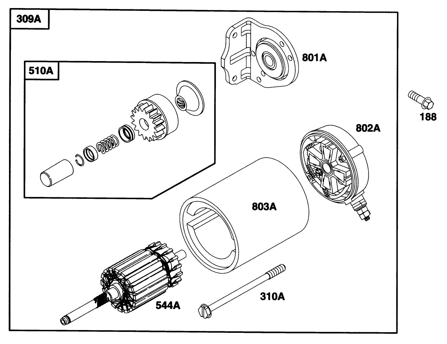 Engine Briggs & Stratton Model 303447-0480-01