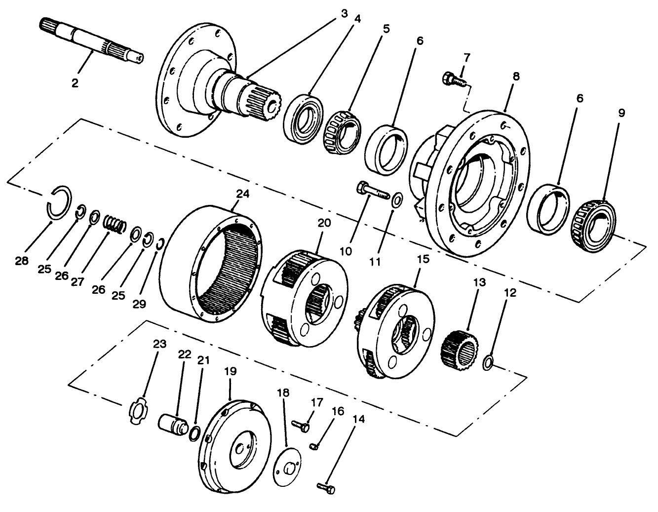 Planetary Gear Drive Assembly Standard Speed Ratio (19.62:1) Model No. 03702 High Speed Ratio (15.88:1) Model No. 03703