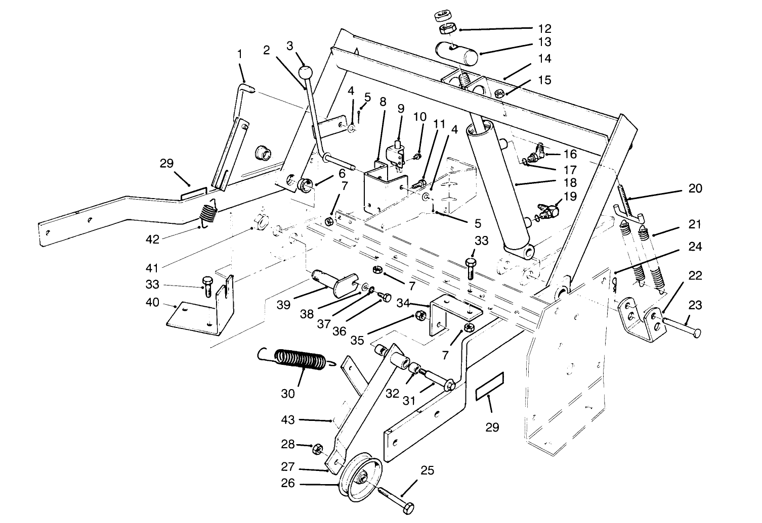 Parking Brake & Lift Frame Assembly