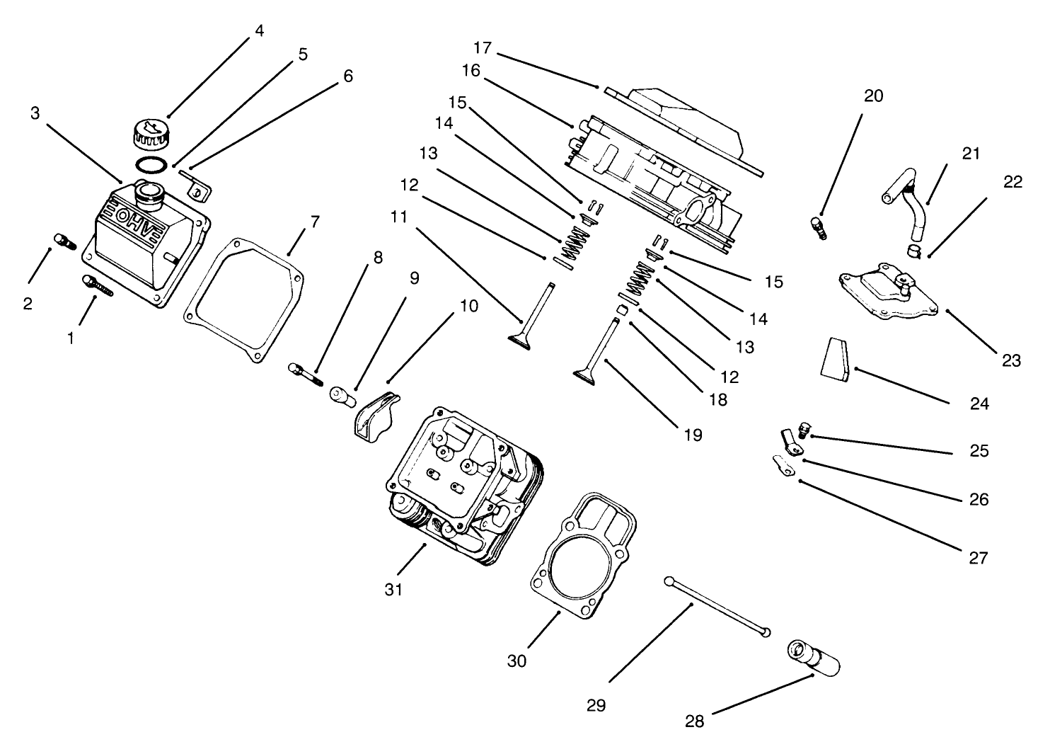 Cylinder Head, Valve & Breather