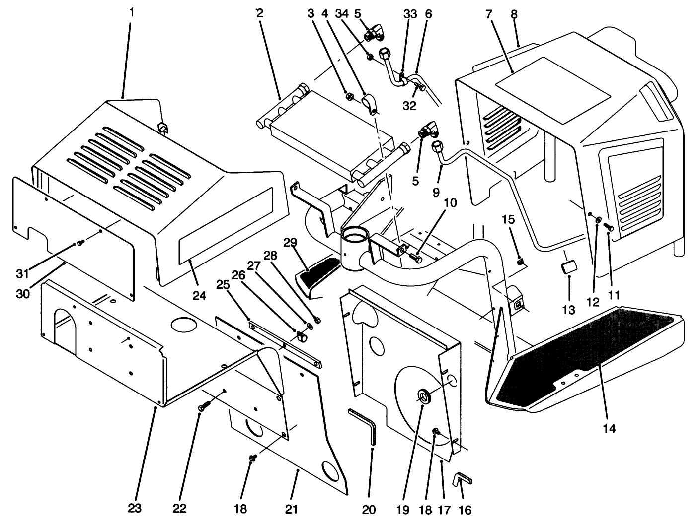 Shrouding & Oil Cooler Assembly