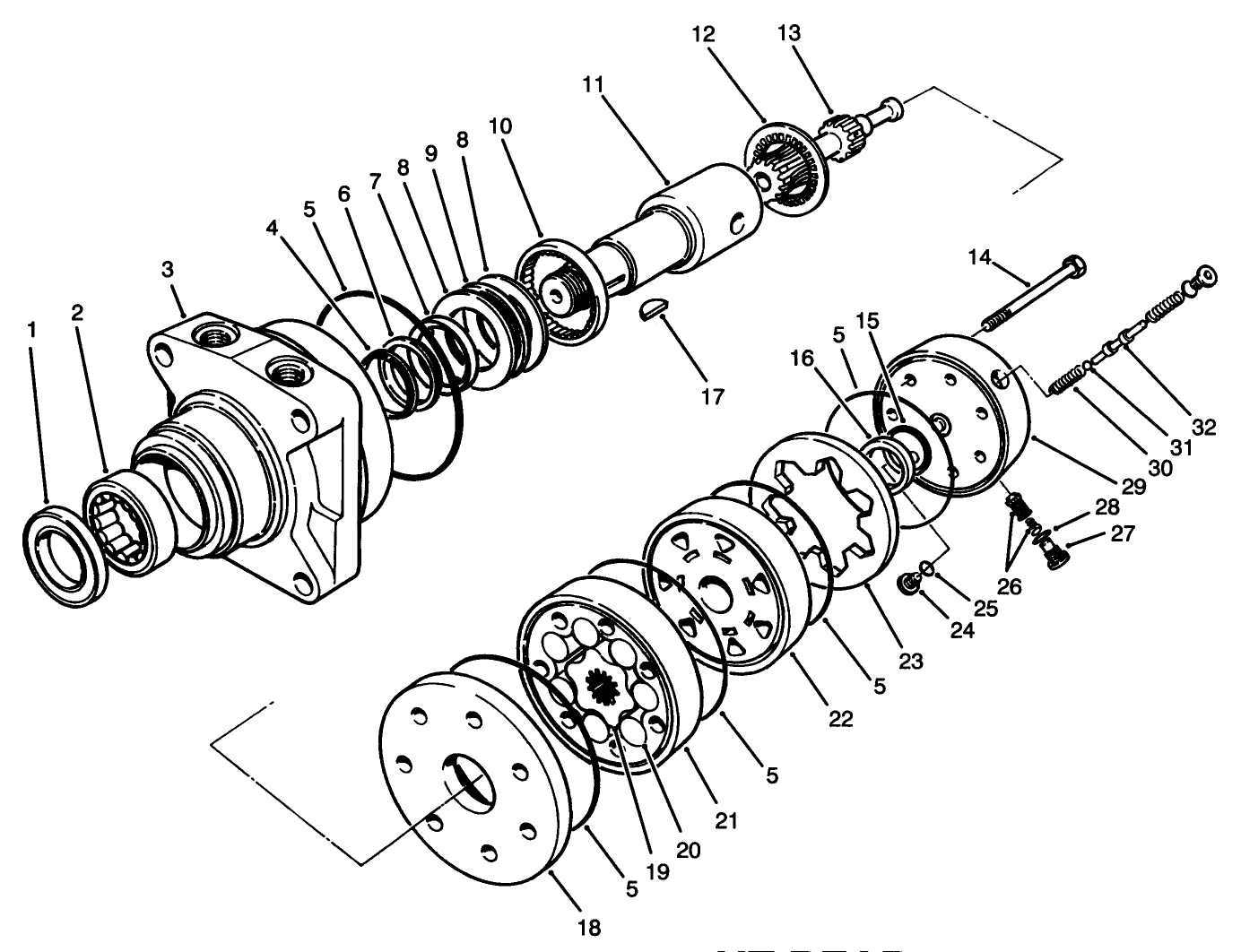 Hydraulic Drive Motor Right Rear No. 75-9840