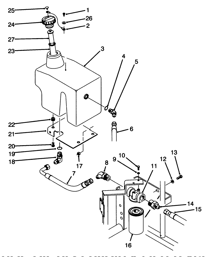Hydraulic Oil Reservoir & Filter Assembly