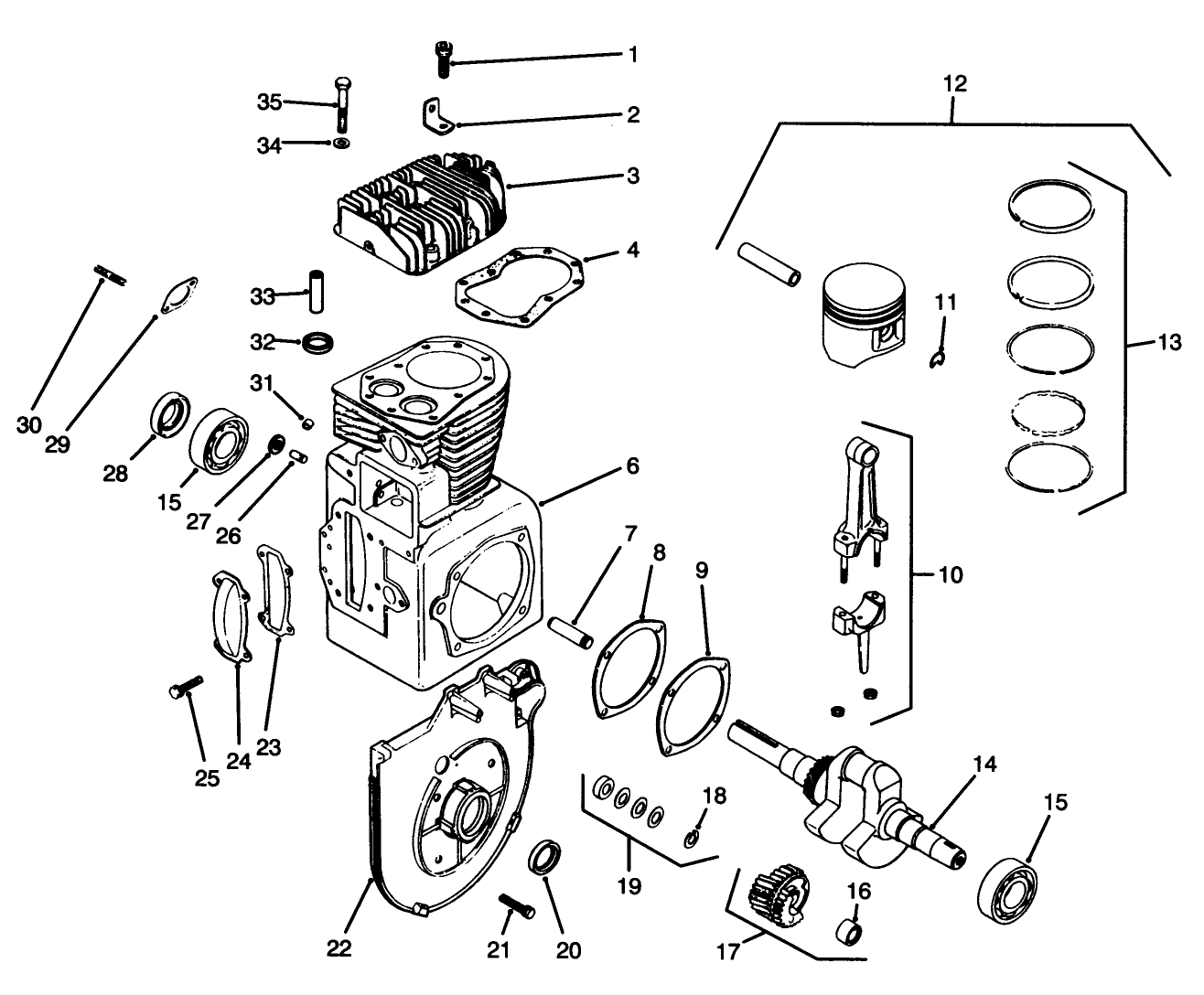 Engine Kohler Model M14s Spec. No. 601561