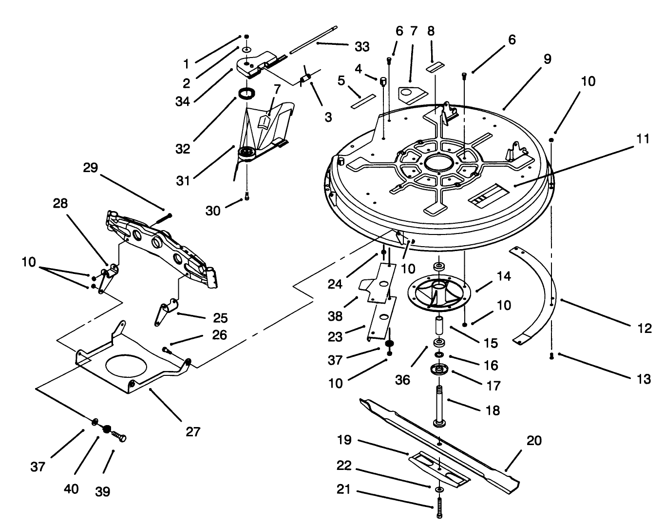 Deck & Spindle Assembly (32