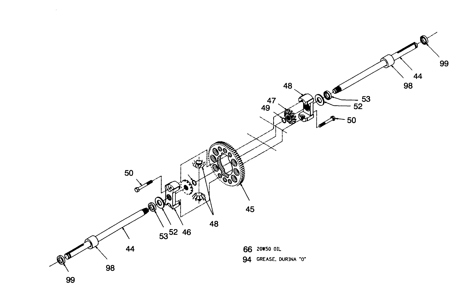 Hydrogear Transaxle Model No. 316-0500 (continued)