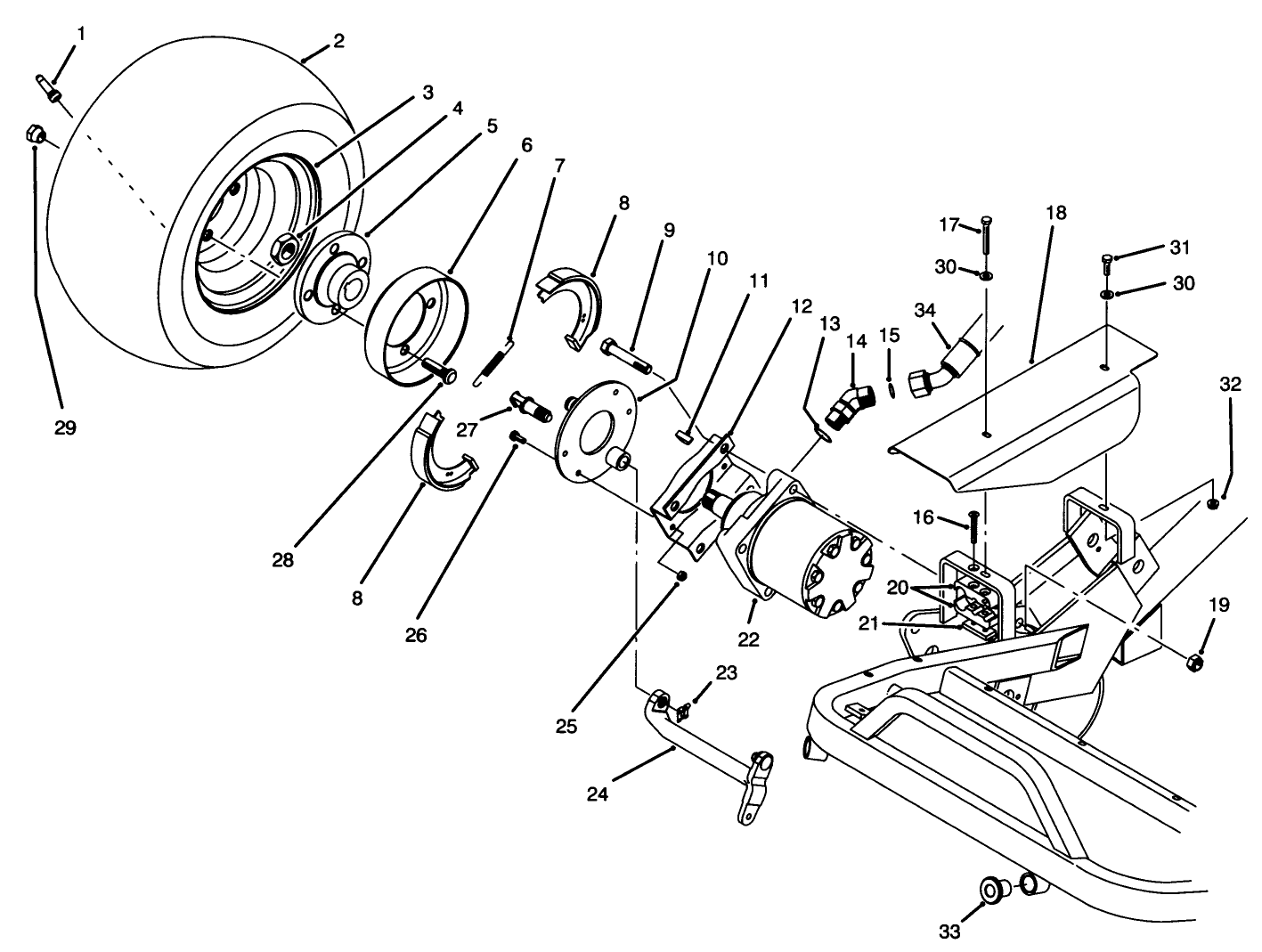 Front Wheel & Brake Assembly