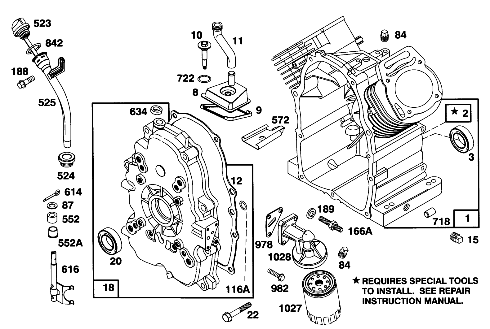 Engine Briggs & Stratton Model 303447-0411-01