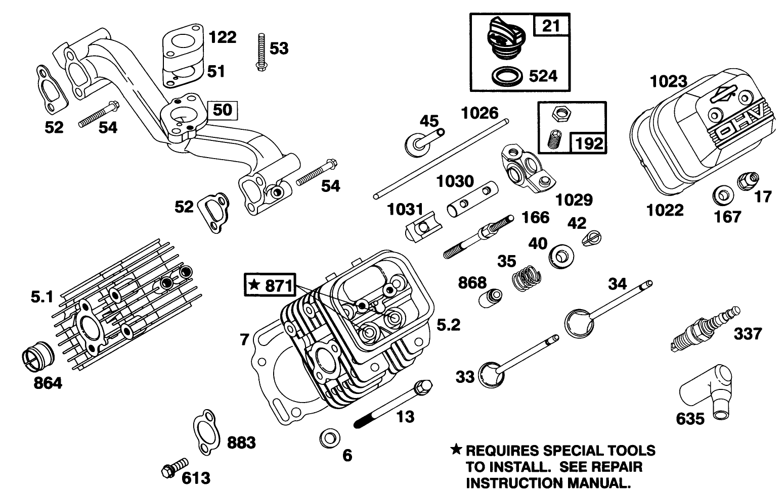 Engine Briggs & Stratton Model 303447-0411-01