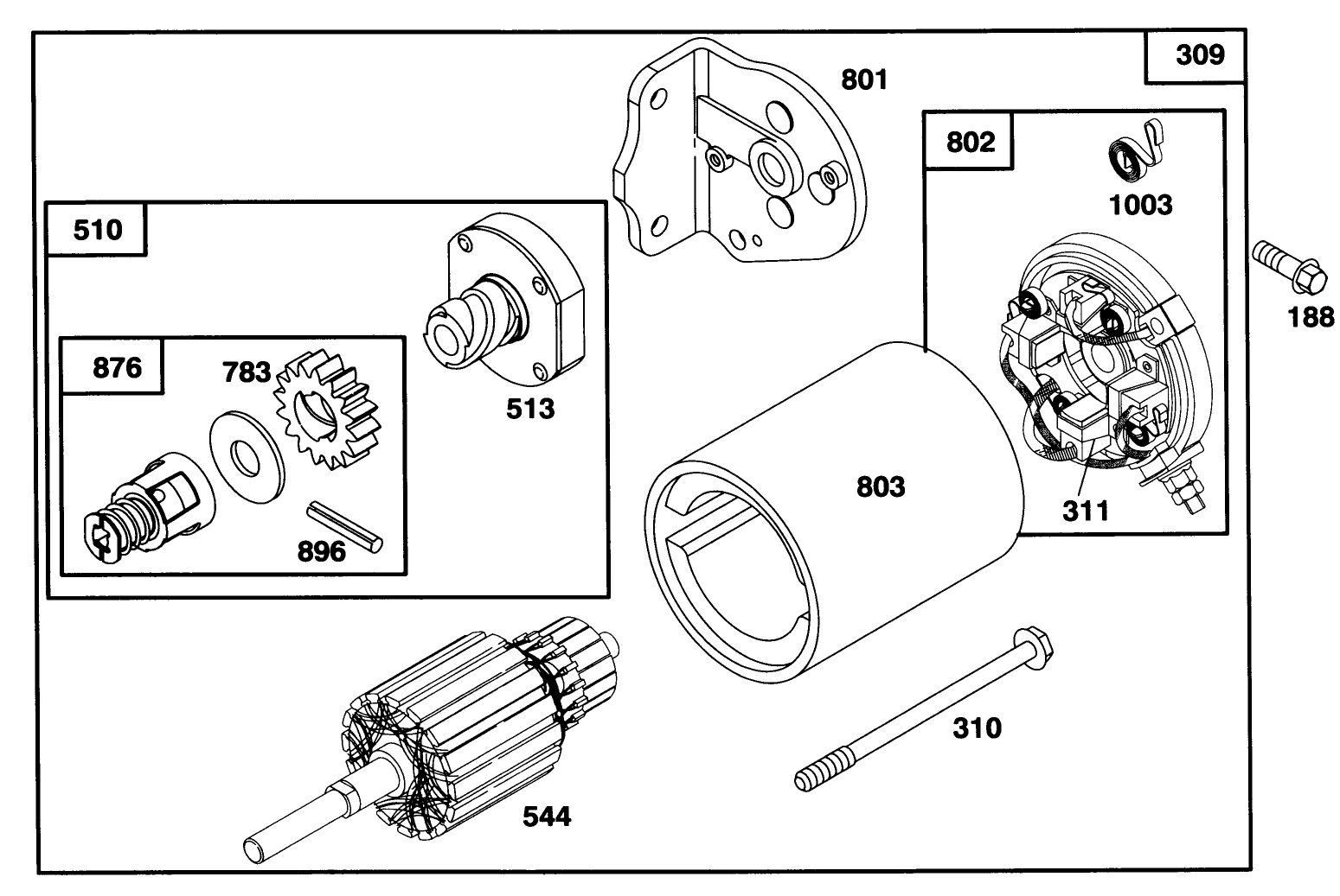 Engine Briggs & Stratton Model 303447-0411-01