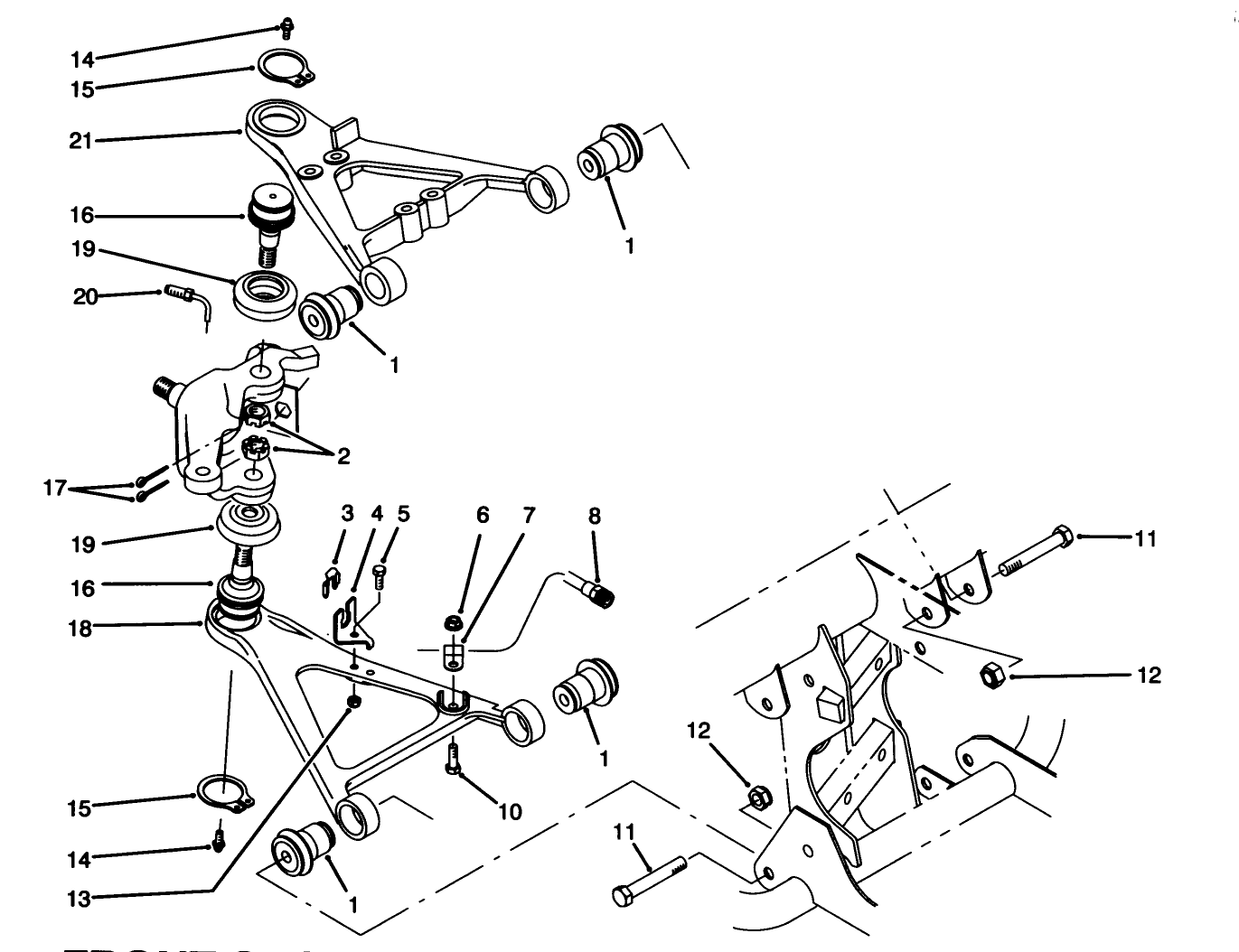 Front Suspension Control Arm Assembly