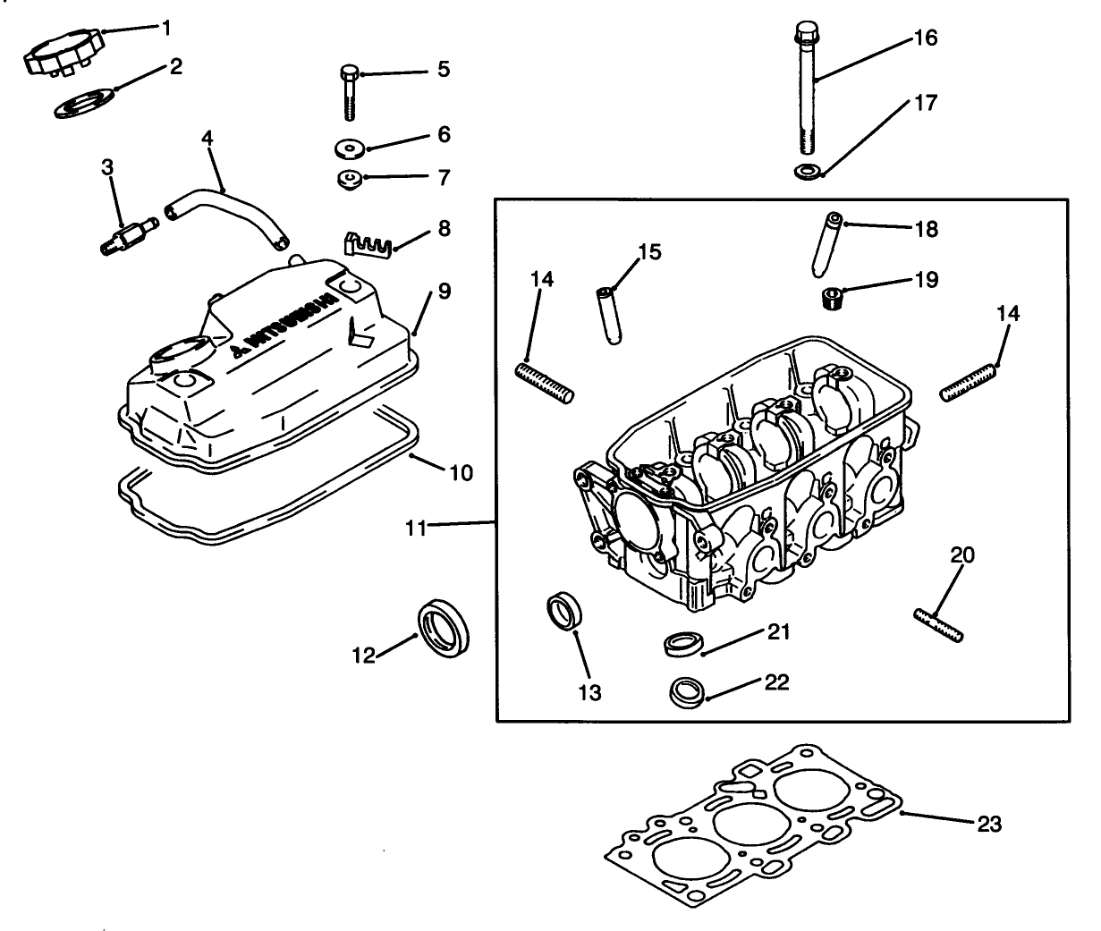 Rocker Cover & Cylinder Head Assembly