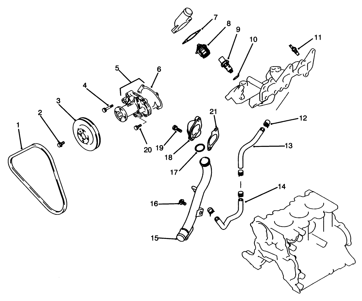 Water Pump & Thermostat Assembly
